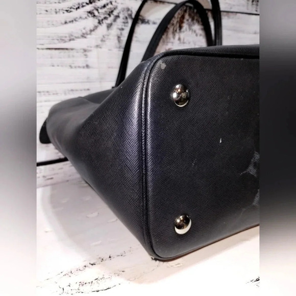 Coach Peyton Jordan Double Zip Carryall Shoulder Bag‎ in Black Leather - Picture 8 of 16